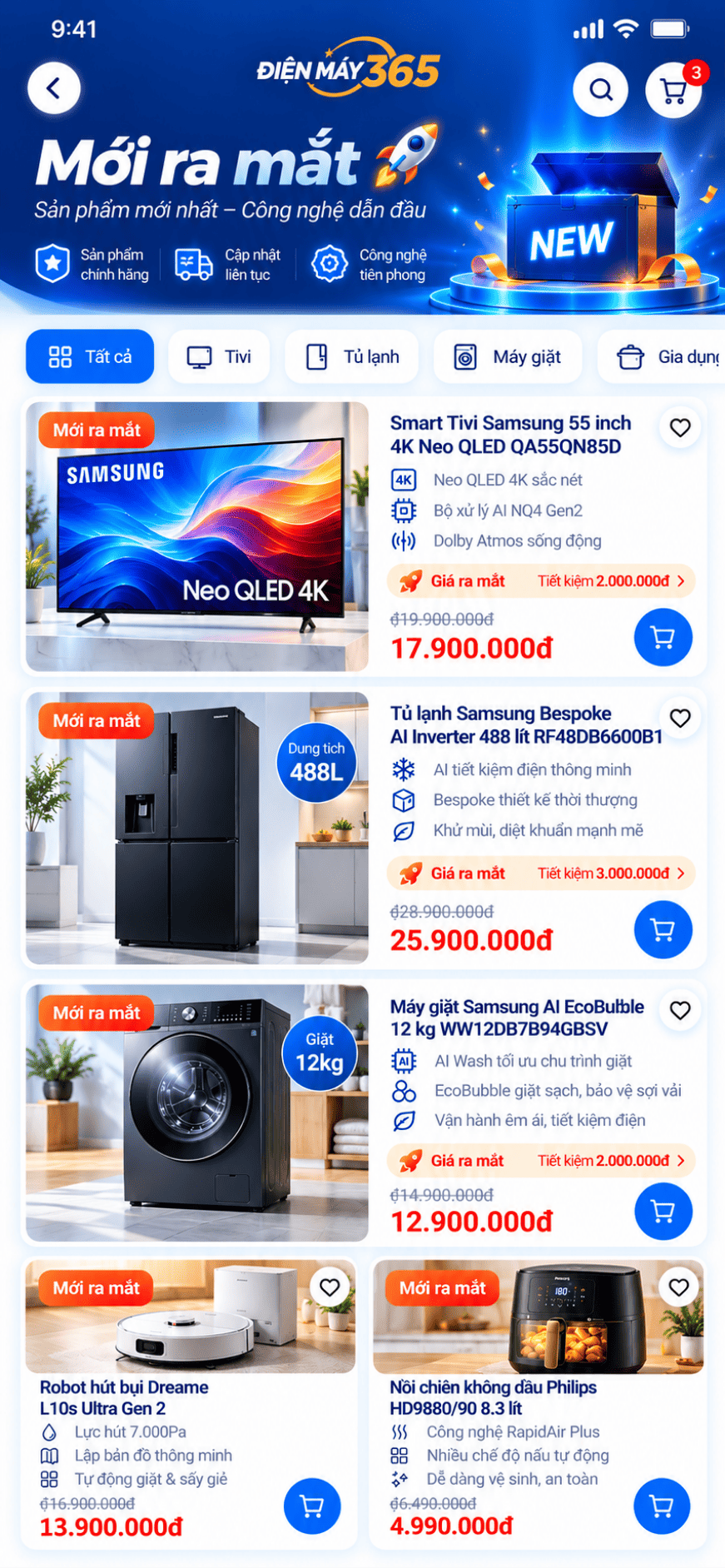 App siêu thị điện máy
